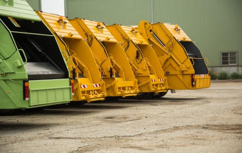 Recycling construction materials at a facility
